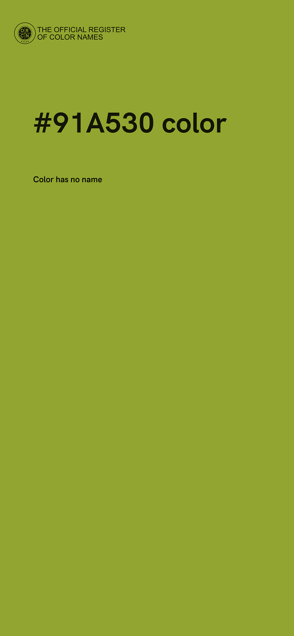 #91A530 color image