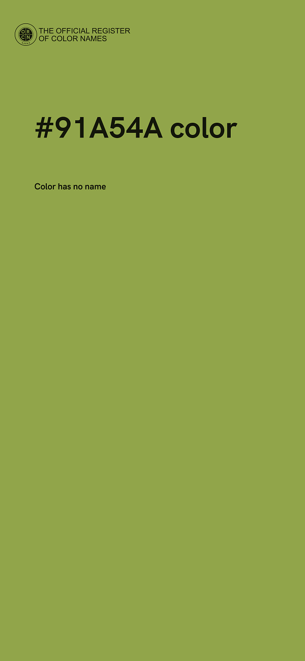 #91A54A color image