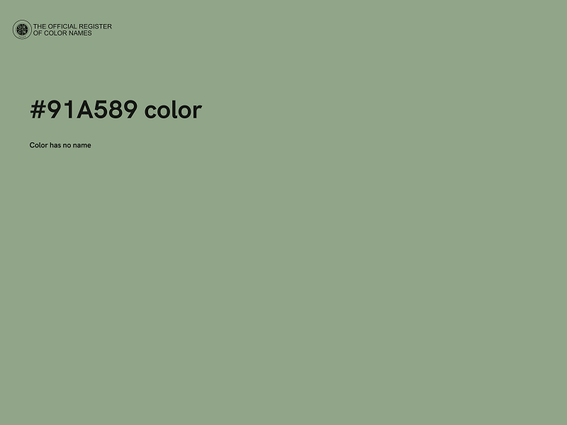 #91A589 color image