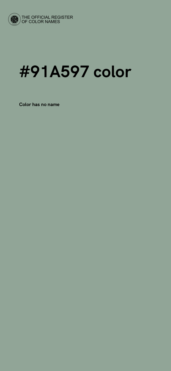 #91A597 color image