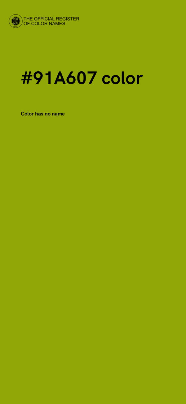 #91A607 color image
