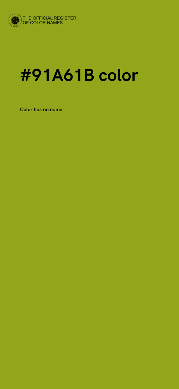#91A61B color image