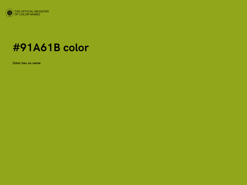 #91A61B color image
