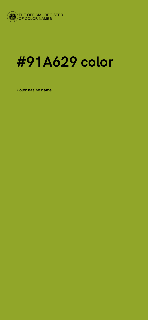 #91A629 color image