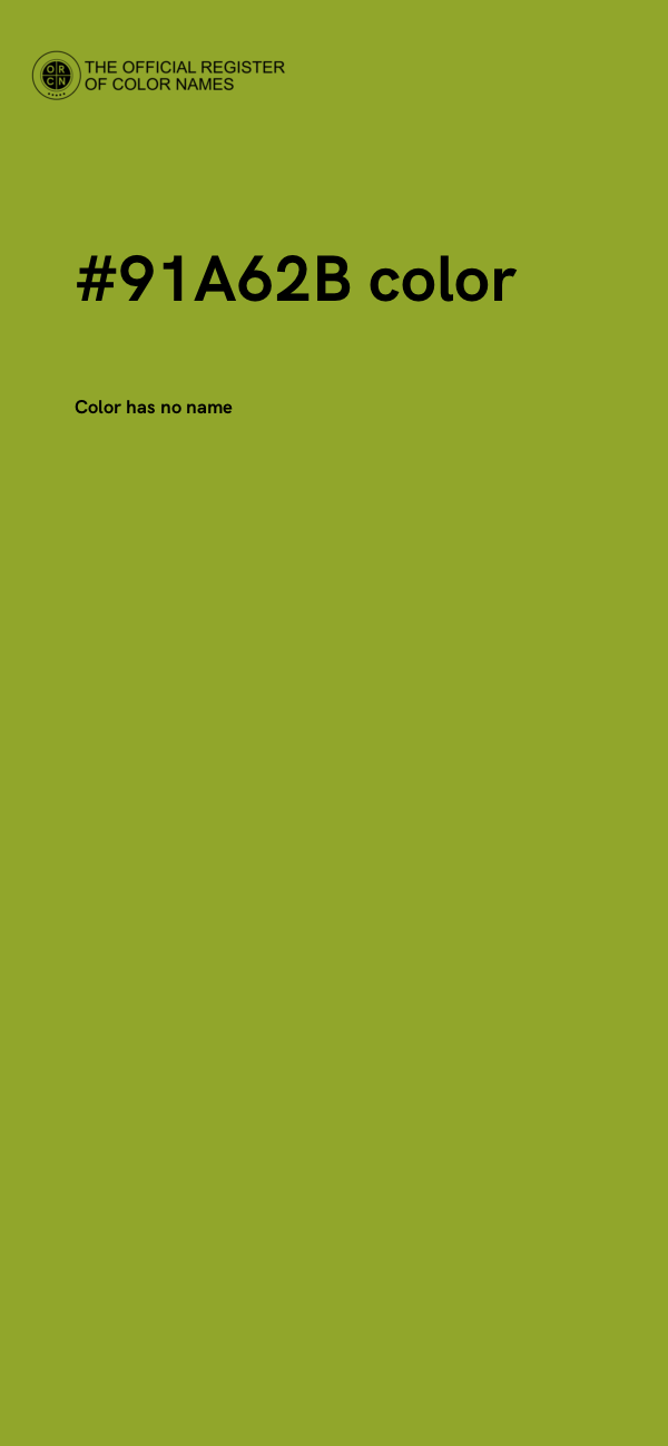 #91A62B color image