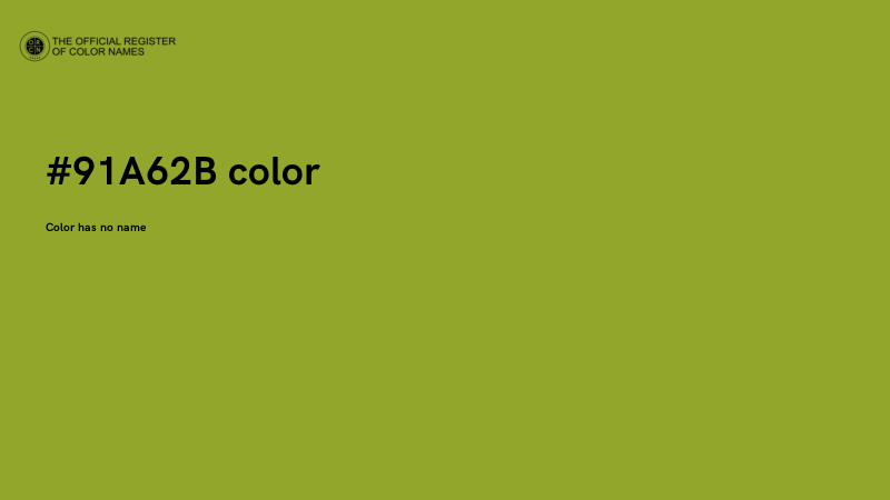 #91A62B color image