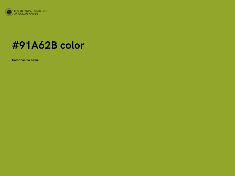 #91A62B color image