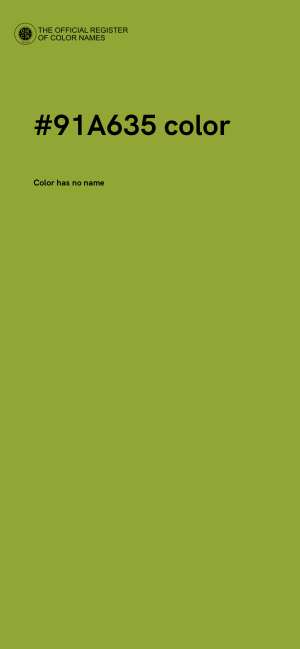 #91A635 color image