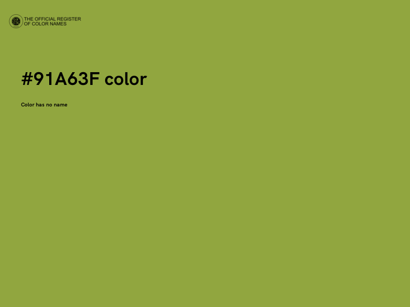 #91A63F color image