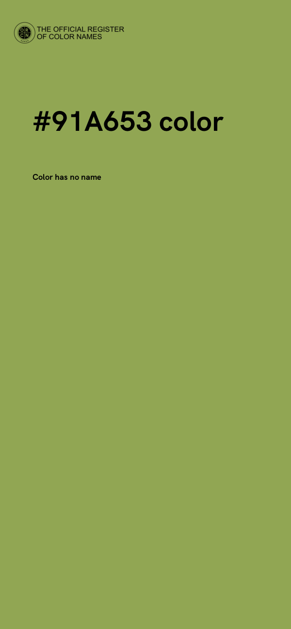 #91A653 color image