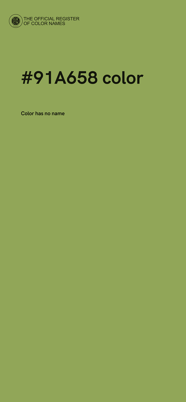 #91A658 color image