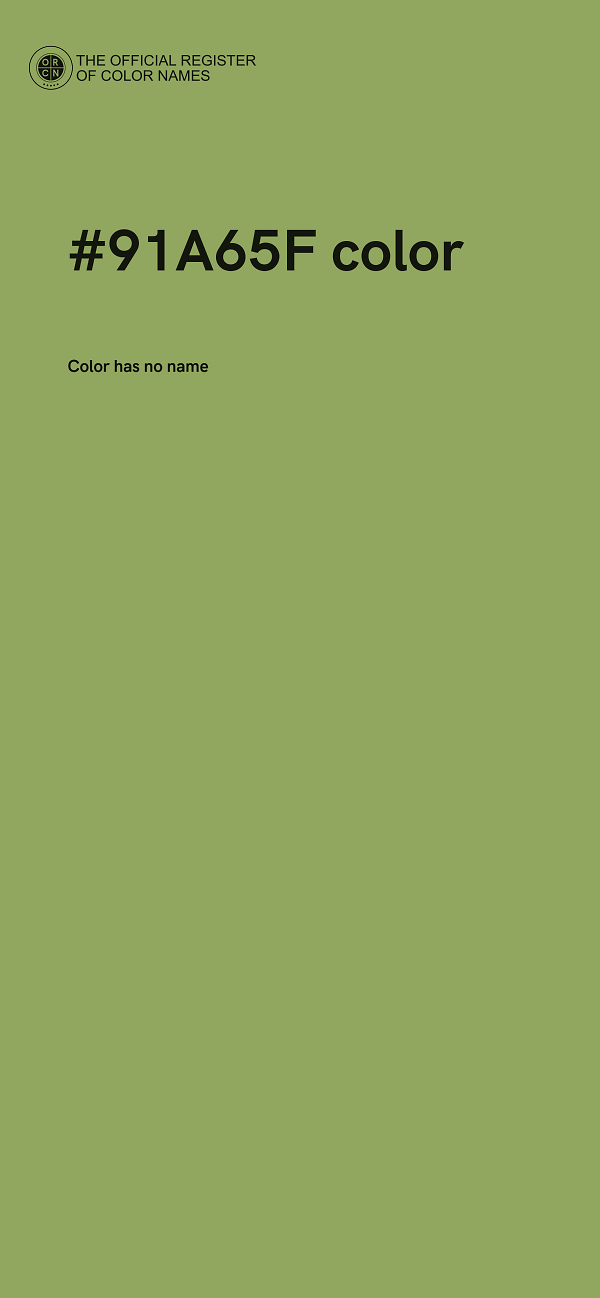 #91A65F color image