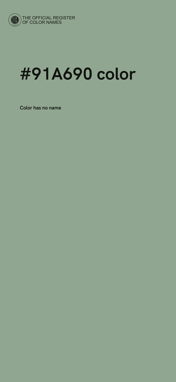 #91A690 color image