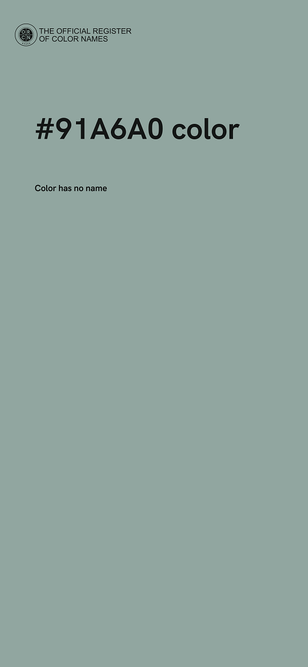 #91A6A0 color image