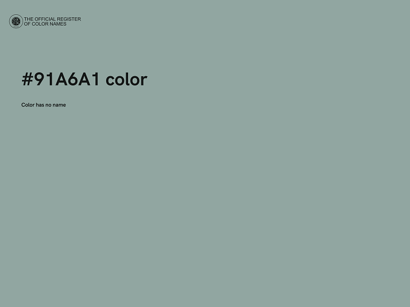 #91A6A1 color image