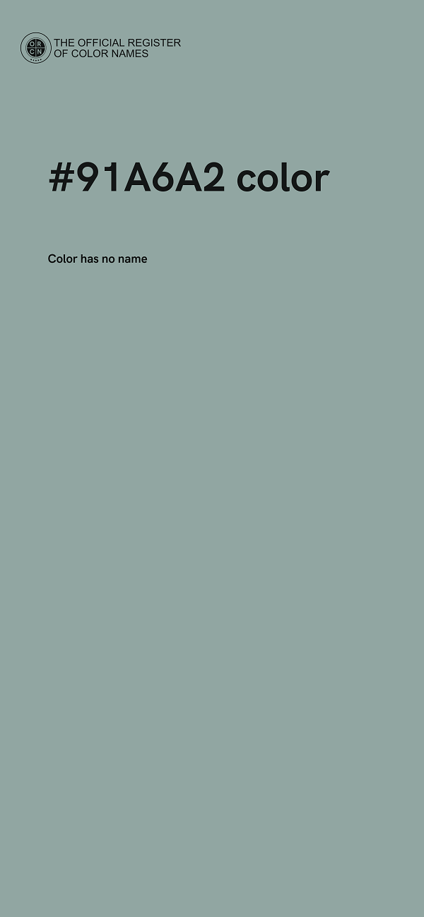 #91A6A2 color image