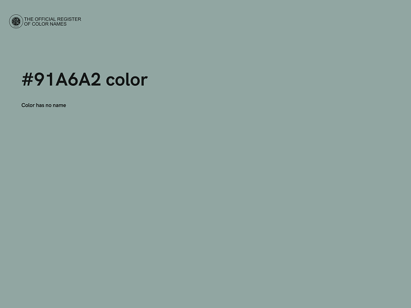 #91A6A2 color image