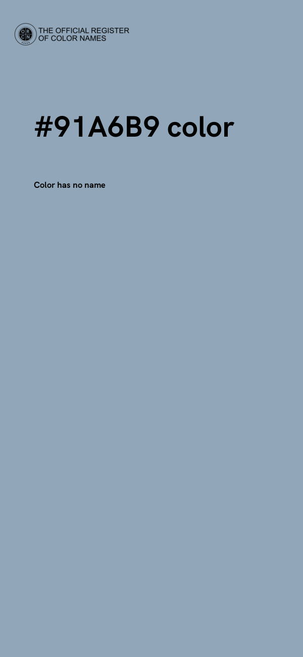 #91A6B9 color image