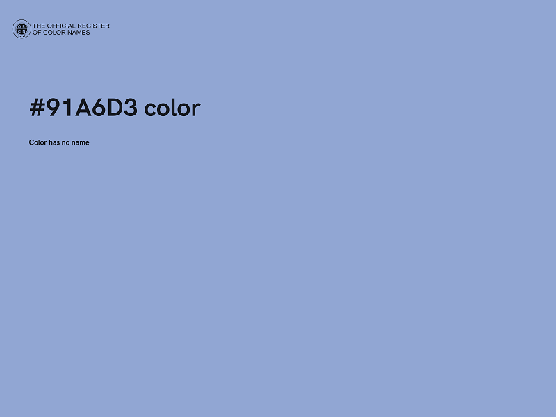 #91A6D3 color image