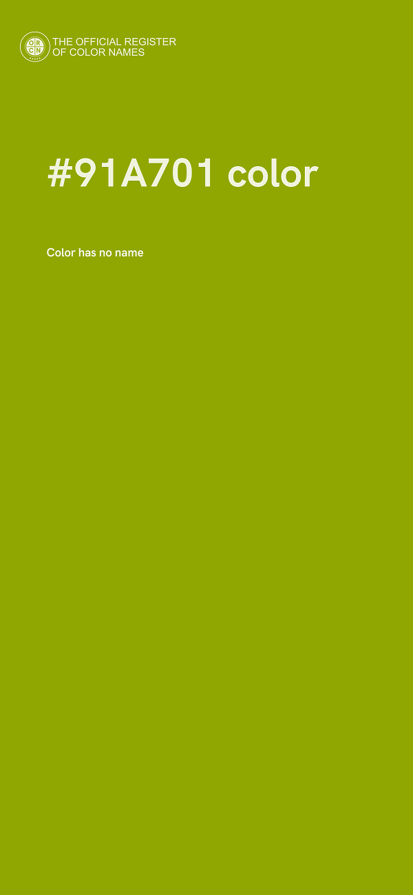 #91A701 color image