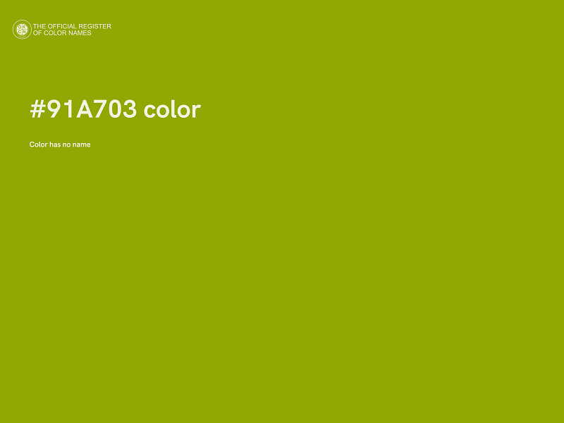 #91A703 color image
