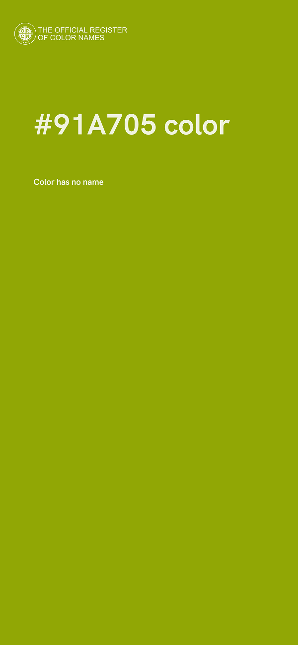 #91A705 color image