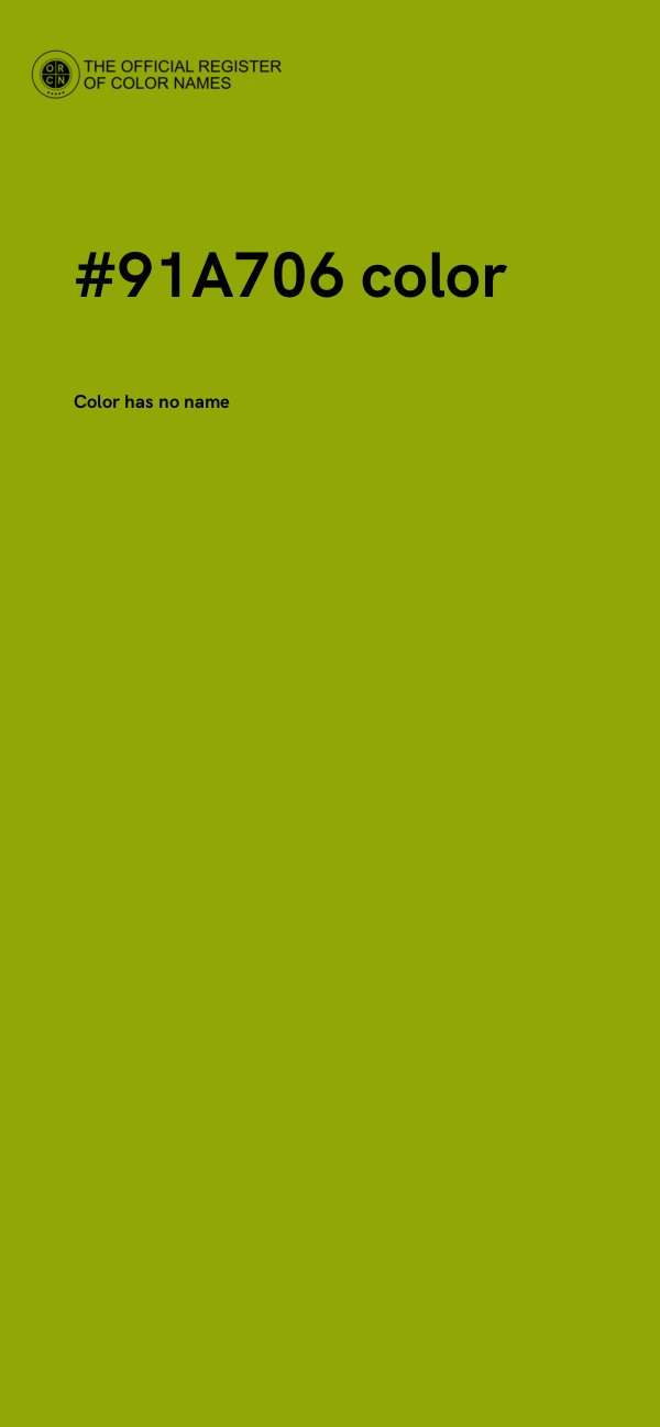 #91A706 color image