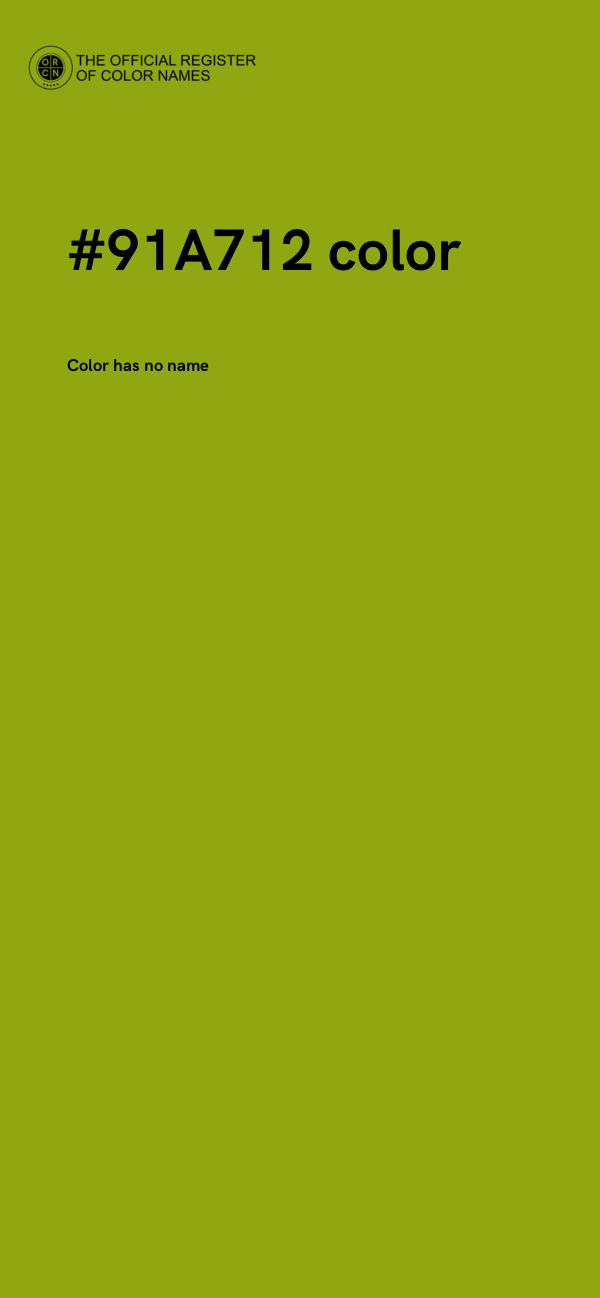 #91A712 color image