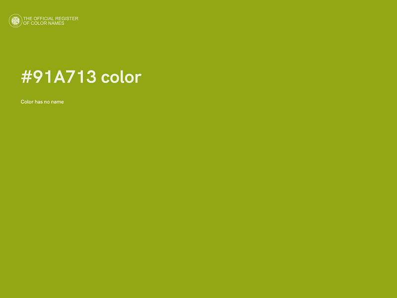 #91A713 color image