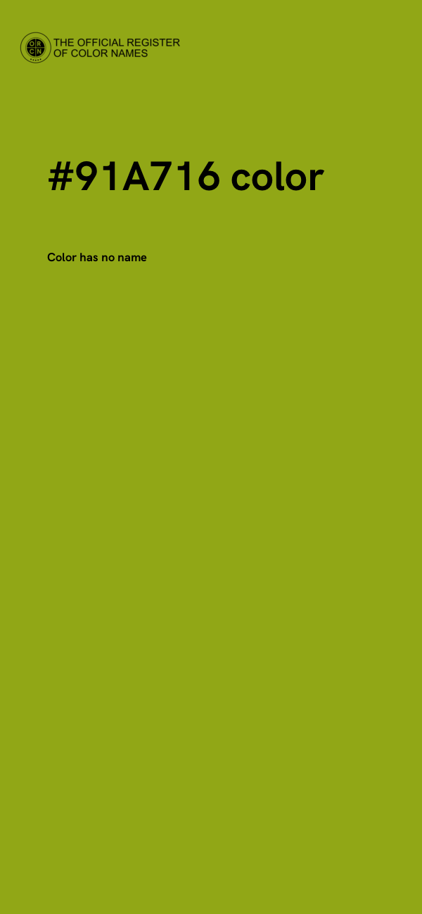 #91A716 color image
