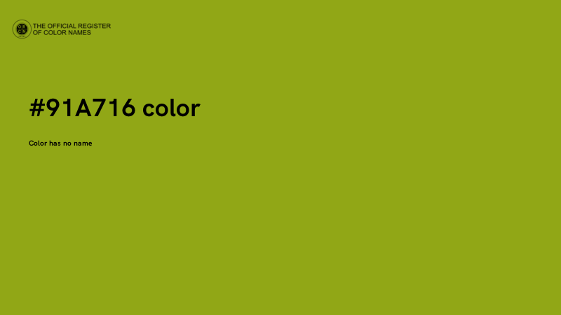 #91A716 color image