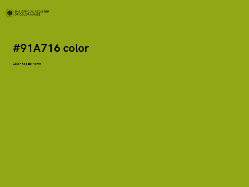 #91A716 color image