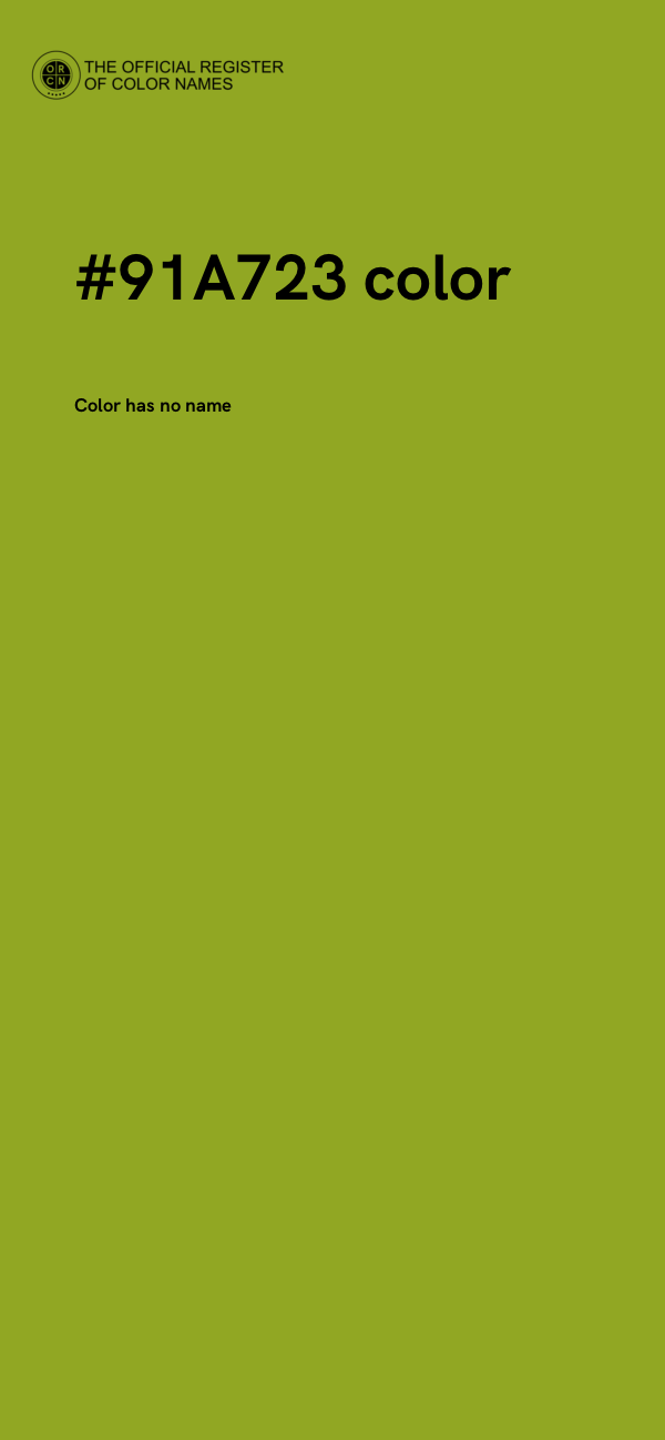 #91A723 color image