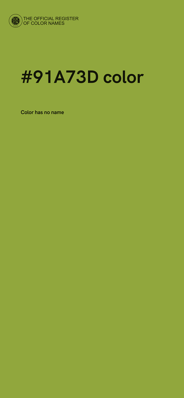 #91A73D color image