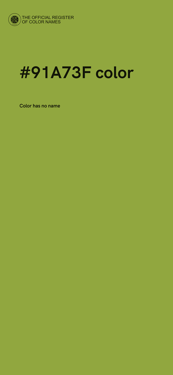 #91A73F color image
