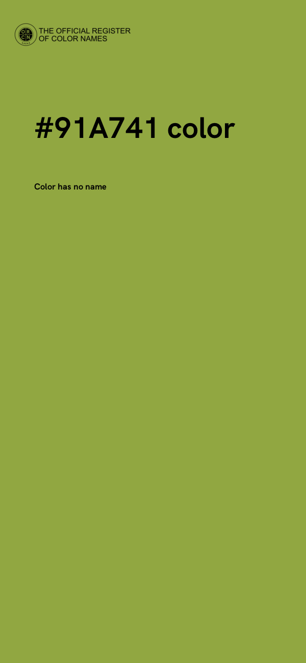 #91A741 color image