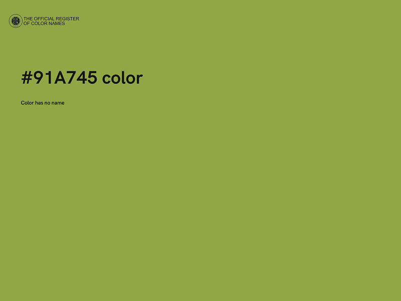 #91A745 color image