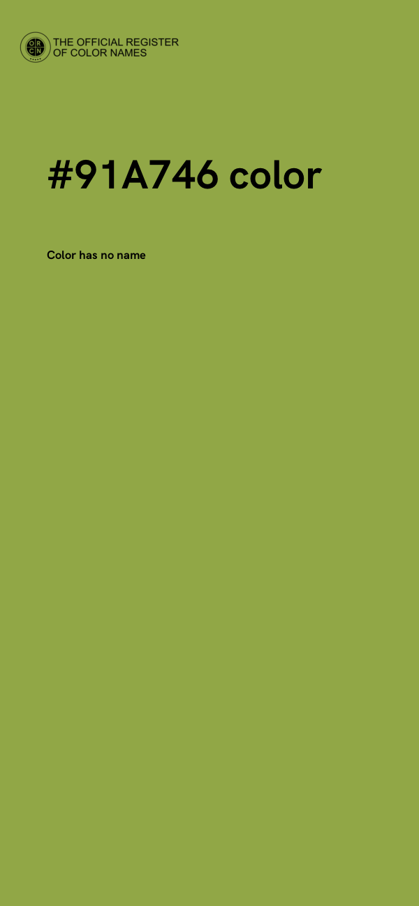 #91A746 color image