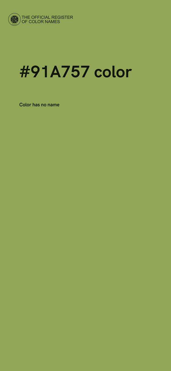#91A757 color image