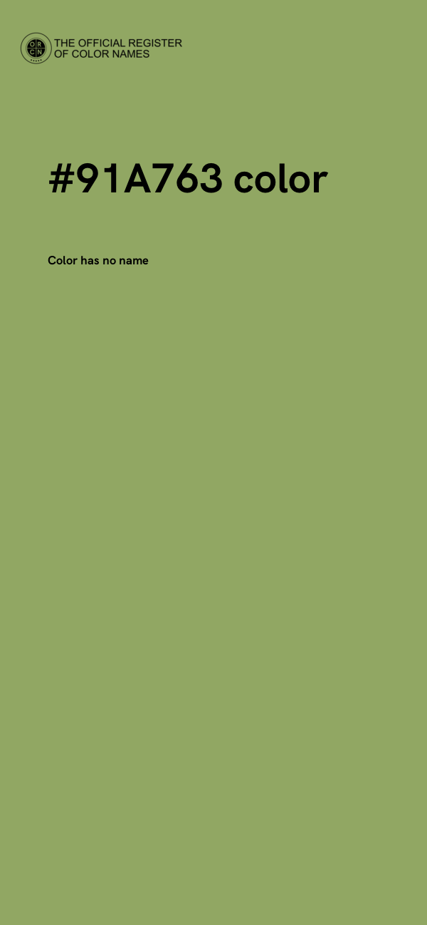#91A763 color image