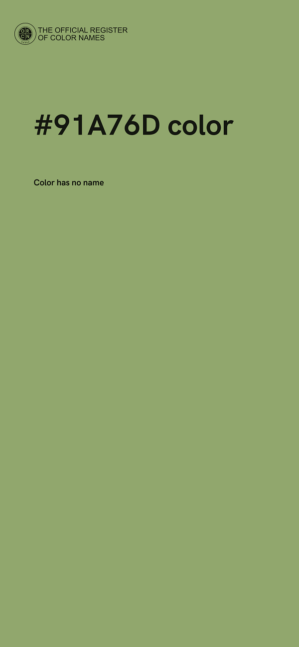 #91A76D color image
