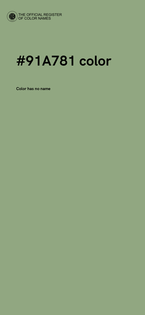 #91A781 color image
