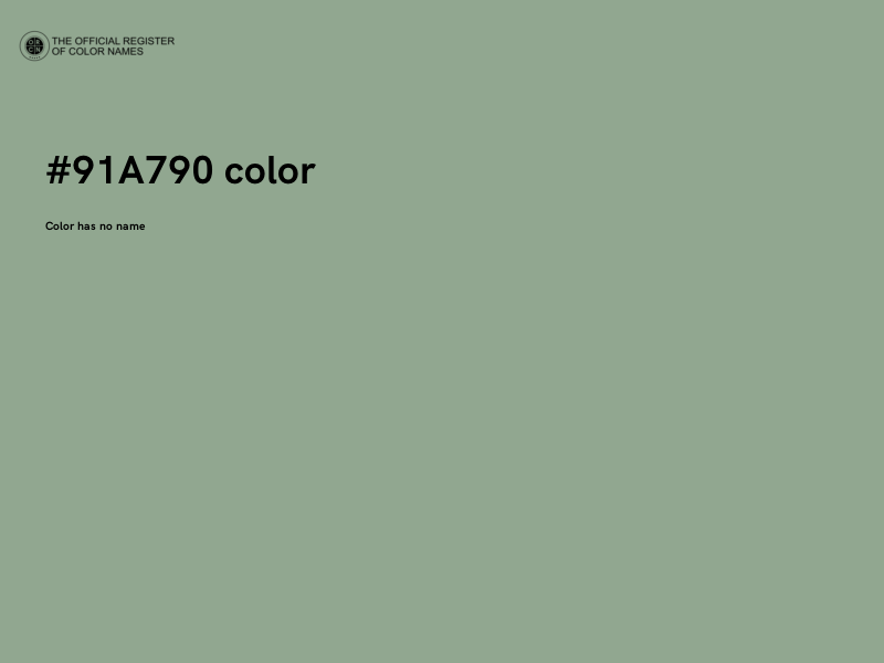 #91A790 color image
