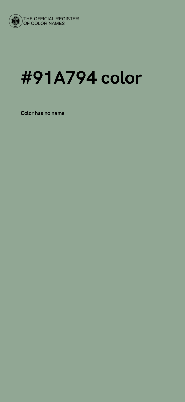 #91A794 color image