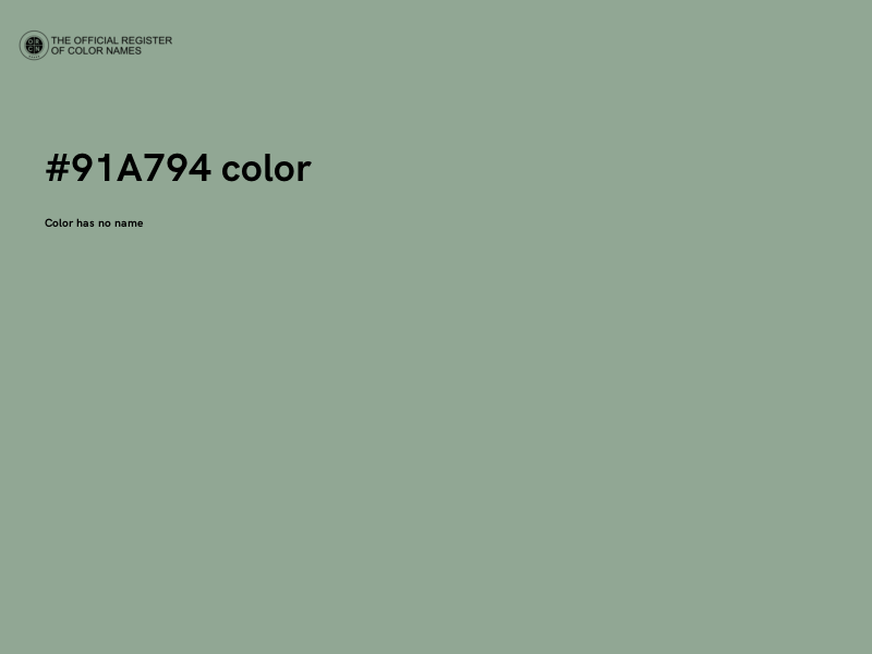 #91A794 color image