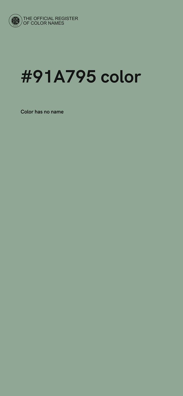 #91A795 color image