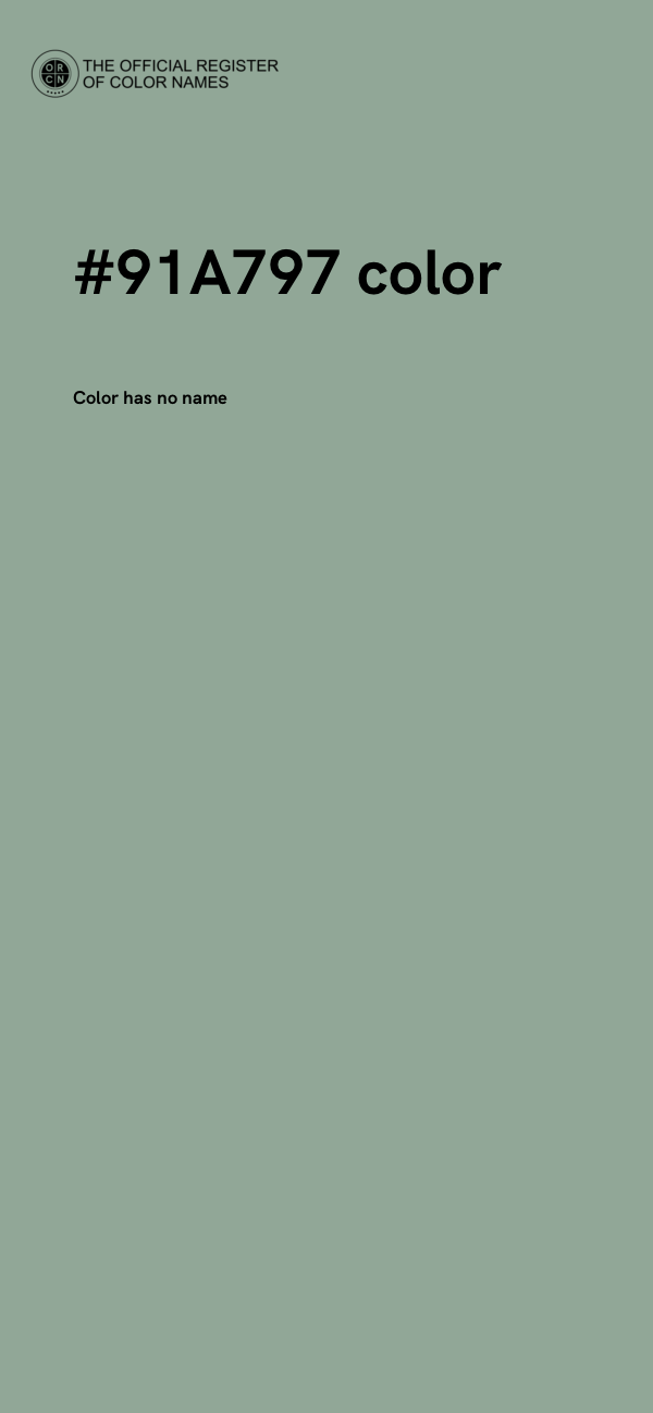 #91A797 color image