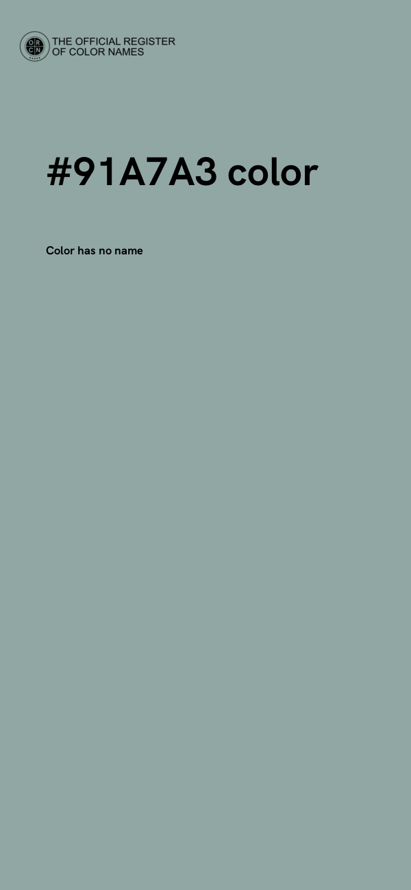 #91A7A3 color image
