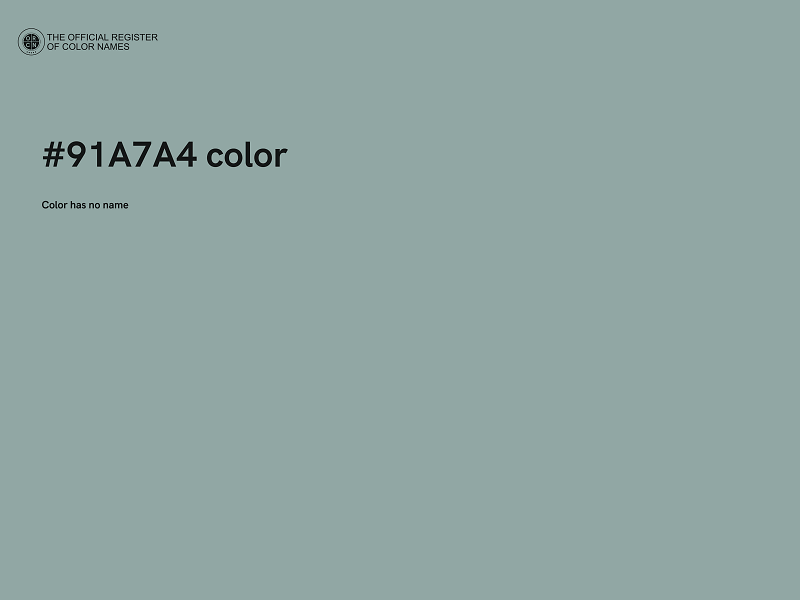 #91A7A4 color image