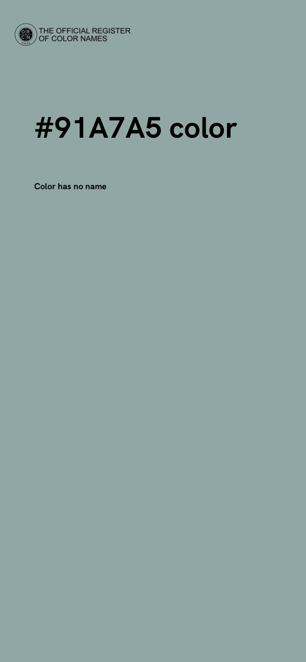 #91A7A5 color image